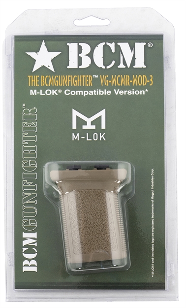 Picture of Bcm Vgmcmrmod3fde Bcmgunfighter Grip Mod 3 Made OF Polymer With Flat Dark Earth Aggressive Textured Finish For M-Lok Rail BCM-VG-MMR-MOD-3-FDE 812526021601