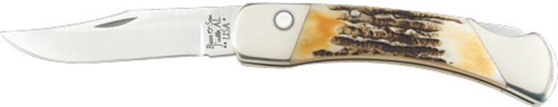 Picture of Bear & Son & Son India Stag Bone Auto 3.75" Plain Edge Usa 5A97 730153332030