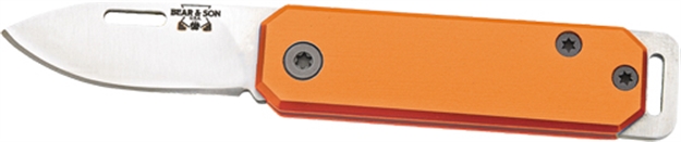 Picture of Bear & Son & Son Slip Joint Folder 1.5" Orange/Ss Aluminum Handle 109OR