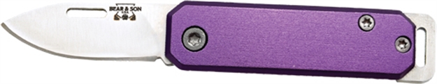 Picture of Bear & Son & Son Slip Joint Folder 1.5" Purple/Ss Aluminum Handle 109PL