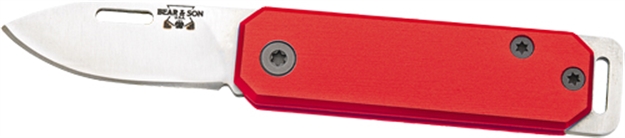 Picture of Bear & Son & Son Slip Joint Folder 1.5" Red/Ss Aluminum Handle 109RD