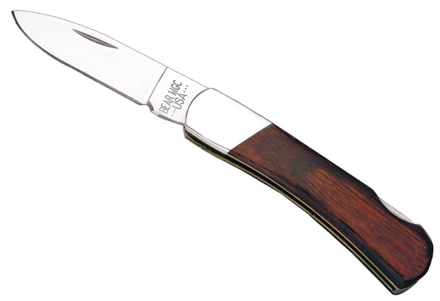 Picture of Bear Upswept Folder 2.13 IN Blade Rosewood Handle