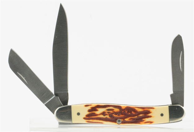 Picture of Bear & Son Sd47 Stag Delrin Folder 2.875" 440 Stainless Steel Clip Point/Drop PO