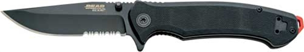 Picture of Bear & Sons Cutlery & Son Pattern 112 3.5" Spring Assist W/Serr Blade Blk 71131 730153711316