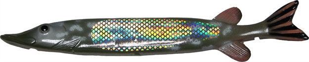 Picture of Bear Creek Spearing Decoy 10" Pike, Natural Pike Flash Scale