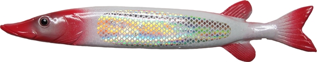 Picture of Bear Creek Spearing Decoy 10" Pike, Red Head/White Flash Scale