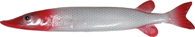 Picture of Bear Creek Spearing Decoy 10" Pike, Red Head/White