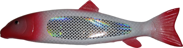 Picture of Bear Creek Spearing Decoy 9" Sucker, Red Head Flash Scale