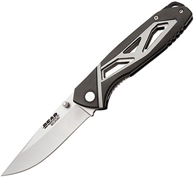 Picture of Bear Edge Blk And Silver Alum Sideliner Knife 3-3-8In Blade
