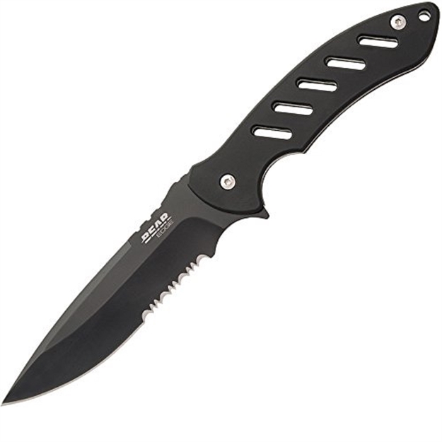 Picture of Bear Edge Brisk 1.0 Fixed Blade Knife-Open 9-3-4In Black