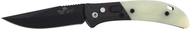 Picture of Bear Ops Ops Bold Action Push Bttn Auto 3.75" Blk/Bone Drop Point