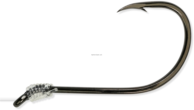 Picture of Bear Paw Black Octopus Snelled Hook / 18" OF Mono Leader, SZ 7/0, 5 Per Pack