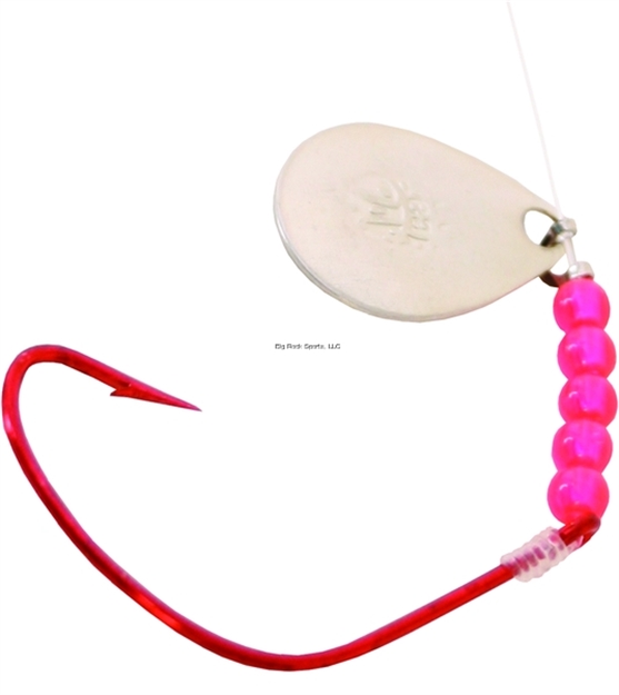 Picture of Bear Paw Flicker Snelled Hook, Size 2, Wide Gap, Kahle, Red, 12" Mono, 6 Per Pack