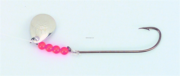 Picture of Bear Paw Flicker Snelled Hook, Size 5, Long Shank, Bronze, 8" Mono, 6 Per Pack