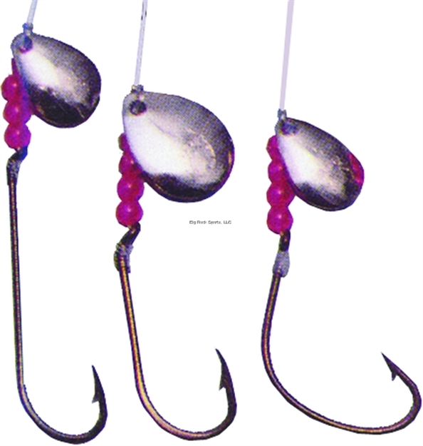 Picture of Bear Paw Flicker Snelled Hook, Size 8, Long Shank, Bronze, 8" Mono, 6 Per Pack