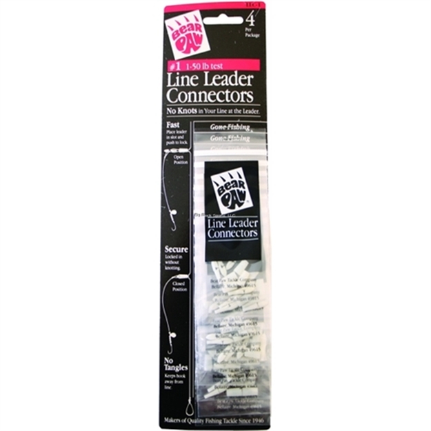 Picture of Bear Paw NO Knot Leader Connectors 1-50Lb Line 4Pk