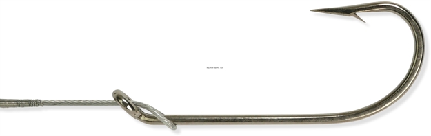 Picture of Bear Paw O'shaughnessy Nickel Nylawire Snelled Hook, SZ 2/0, 5 Per Pack