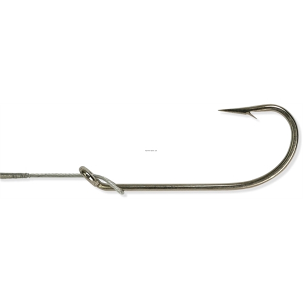 Picture of Bear Paw O'shaughnessy Nickel Nylawire Snelled Hook, SZ 5/0, 5 Per Pack