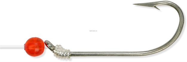 Picture of Bear Paw Sea Guard O'shaughnesy Snelled Hook / 12" OF Mono Leader, SZ 2/0, 5 Per Pack