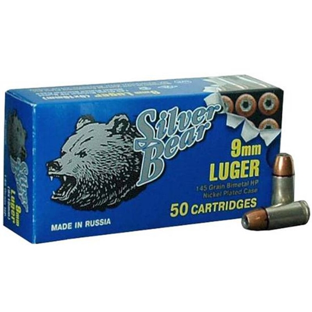 Picture of Bear Silver 9Mm 145Gr HP 50/10