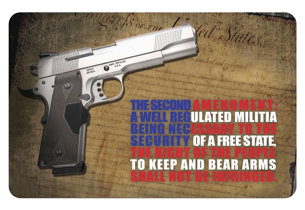 Picture of  Tekmat Tekr172amend Right TO Bear Arms Cleaning Mat Multi-Color Rubber 11"X17" 2Nd Amendment 612409970688