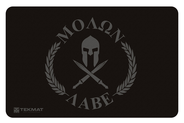 Picture of  Tekmat Tekr17molonlabe Molon Labe Cleaning Mat Black/Gray Rubber 11"X17" Molon Labe Spartan