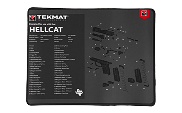 Picture of  Tekmat Tekr20hellcat Hellcat Ultra 20 Cleaning Mat Springfield Hellcat Parts Diagram 15" X 20"