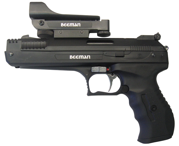Picture of Beeman 2006 P17 Deluxe Pellet Pistol With Red Dot 
Air Pistol Pump Air .177 Pellet 1 RD Black Polymer Frame Blued Aluminum Slide
