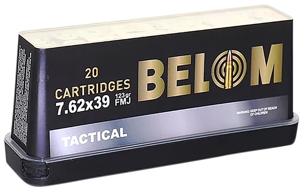 Picture of Belom Ammo  Tactical  7.62X39mm 123Gr Full Metal Jacket 20 Per Box/24 Case BELOM30262