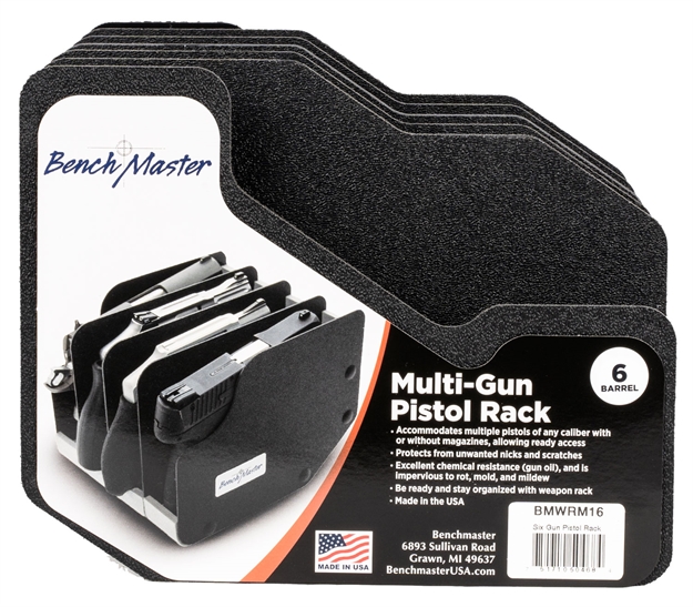 Picture of  Benchmaster Bmwrm16 Weaponrac  Kydex Holds 6 Handguns 751710504684