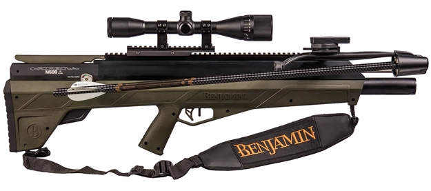 Picture of  Benjamin Bpabmx Airbow M600 Kit Pcp 357 Pellet Black Barrel, OD Green Stock, Centerpoint 6X40mm AO
