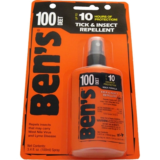 Picture of Ben's 00067080 100  Odorless Scent 3.40Oz Spray Repels Ticks & Biting Insects Effective UP TO 10 Hrs 0006-7080 044224070807