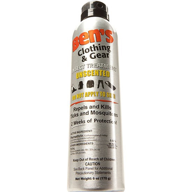 Picture of Ben's Clothing & Gear Insect Treatment/Repellent Aerosol, 0.5% Permethrin, Unscented, 6Oz 00067600