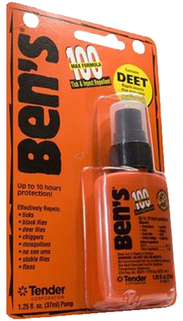 Picture of  Ben's 00067070 100  Odorless Scent 1.25Oz Spray Repels Ticks & Biting Insects Effective UP TO 10 Hrs