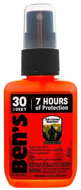 Picture of  Ben's 00067190 30  Odorless Scent Spray Repels Ticks & Biting Insects 1.25 OZ Effective UP TO 8 Hrs