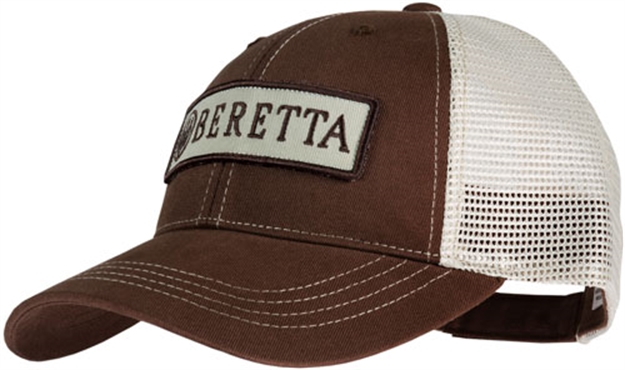 Picture of Beretta Cap Trucker W/Patch Cotton Mesh Back Stone Brown
