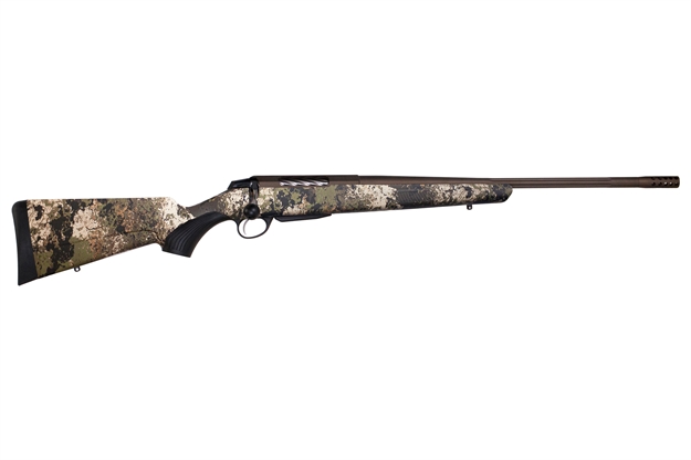 Picture of  Tikka Jrtxvw382 T3x Lite 6.5 Creedmoor 3+1 24.30" Fluted/Threaded, Midnight Bronze Cerakote Barrel/Rec, Veil Wideland Synthetic Stock, Interchangeable Grip, Muzzle Brake 082442924717