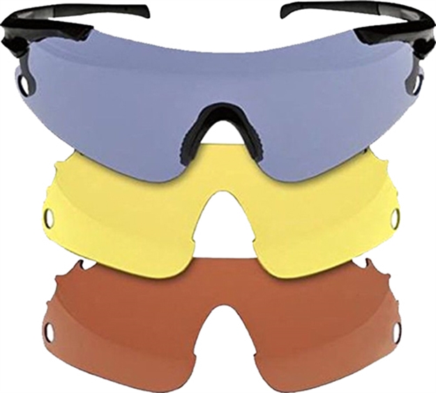 Picture of Beretta Trident Shooting Glasses 3-Color Set W/Case<