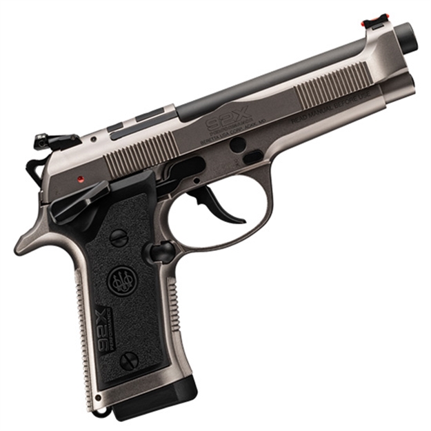 Picture of  Beretta Usa J92xrd21 92X Performance Defensive Full Size Frame 9Mm Luger 15+1, 4.90" Black Barrel, Gray Nistan Optic Ready/Serrated Steel Slide & Frame W/Beavertail