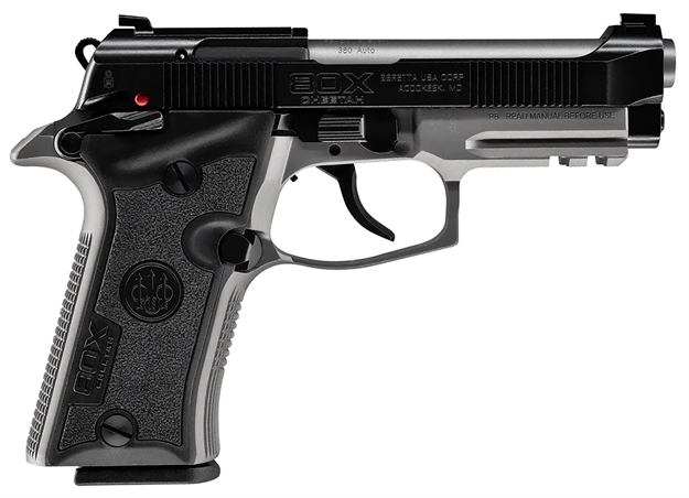 Picture of  Beretta Usa Spec0716a 80X Cheetah Micro-Compact Frame 380 Acp 13+1 3.90" Stainless Barrel, Black Stainless Steel Optic Ready/Serrated Slide, Gray Aluminum Frame W/Picatinny Rail, Black Vertec Grip