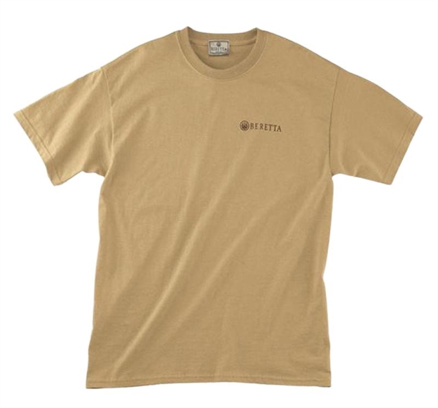 Picture of Beretta Usa Trident T-Shirt Trident Logo Adult Cotton Large Tan