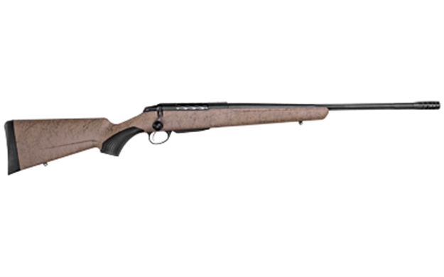 Picture of  Tikka Jrtxrt319 T3x Lite 6.5 Prc 3+1 24.30" Fluted/Threaded, Black Barrel/Rec, Black Webbed Tan Roughtech Synthetic Stock, Interchangeable Grip, Muzzle Brake