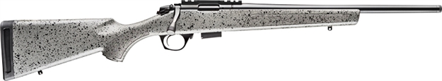 Picture of  Bergara Rifles Bmr001 Bmr  Full Size 22 LR 5+1/10+1 18" Matte Blued Steel Threaded Barrel & Drilled & Tapped Steel Receiver, Fixed Gray/Black Speckled Synthetic Stock 043125110087