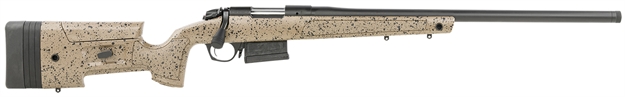 Picture of  Bergara Rifles B14s352c B-14 Hmr 6.5 Creedmoor 5+1 22" Graphite Black Cerakote Free-Floating Barrel, Black Speckled Brown Molded W/Mini-Chassis, Adjustable Lop & Cheek Piece Stock, Right Hand 043125015740