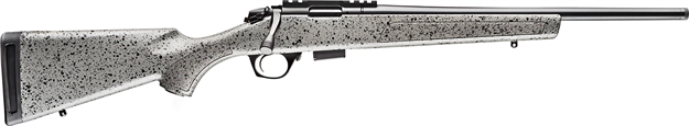 Picture of  Bergara Rifles Bmr001 Bmr  Full Size 22 LR 5+1/10+1 18" Matte Blued Steel Threaded Barrel & Drilled & Tapped Steel Receiver, Fixed Gray/Black Speckled Synthetic Stock