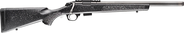 Picture of  Bergara Rifles Bmr006 Bmr Carbon Fiber Full Size 17 Hmr 5+1/10+1 20" Matte Blued Carbon Fiber/Steel Threaded Barrel & Drilled & Tapped Steel Receiver, Fixed Black/Gray Speckled Synthetic Stock 043125110148