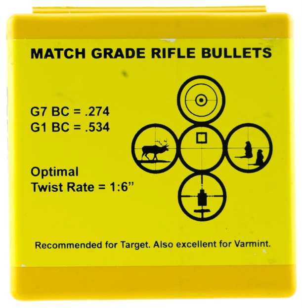 Picture of  Berger Bullets 22423 Vld Target Match Grade 22Cal 90Gr 100/Box 679459224239