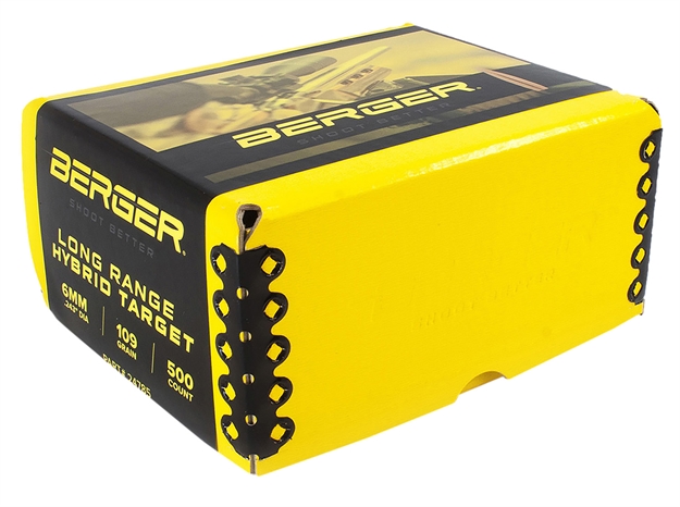 Picture of Berger Long Range Hybrid Target Bullet 6Mm Caliber 109 Grain  - 500 Count Box 24785