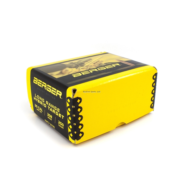 Picture of Berger Long Range Hybrid Target Bullet .30 Caliber 208 Grain - 250 Count Box 30785 679459307857
