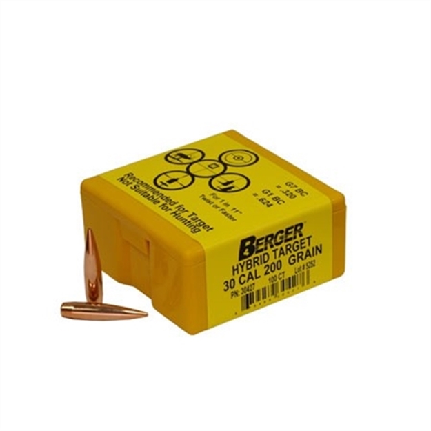 Picture of Berger Match Hybrid Target 30 Cal 200Gr 100Gr